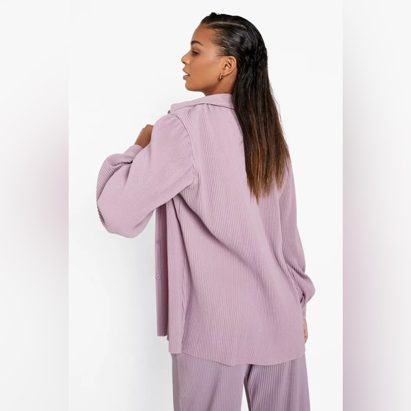 Pastel Lavender Lilac Purple Plisse Matching Set - Picture 5 of 5